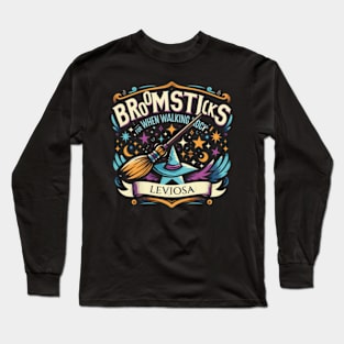 Harry Potter Tribute - HP - Broomsticks Leviosa - Hary Poter Potter Harry Wizard tribute Long Sleeve T-Shirt